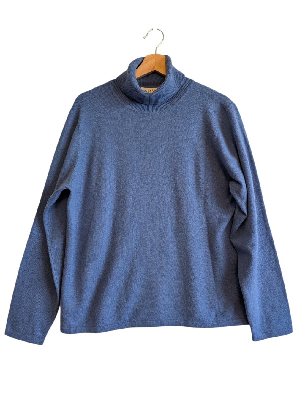 Orvis Blue Cashmere Turtleneck Women’s Size Large Long Sleeve